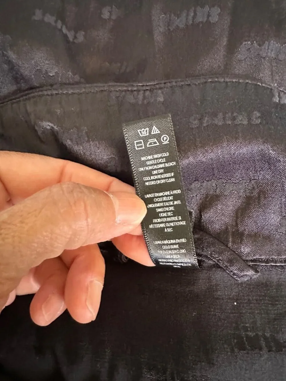 Skims Logo Button Down Sleepwear Long Sleeve Minimalist Black Cozy Relax 2X